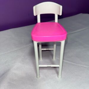 Vintage Barbie Doll Chair Pink White Replacement Furniture Mattel 1995